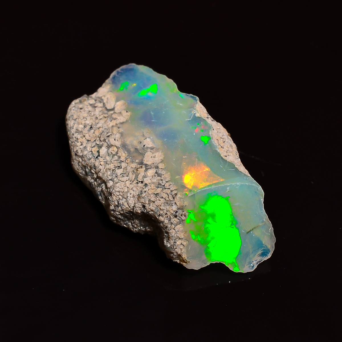 Terrific Top Grade Quality 100% Natural Welo Fire Ethiopian Opal Fancy Rough Loose Gemstone For Making Jewelry 21X12X6 MM 04.50 Cts. KR24-23 Sunkarton