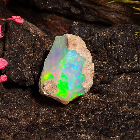 Wonderful Top Grade Quality 100% Natural Welo Fire Ethiopian Opal Rough Loose Gemstone For Making Jewelry 14X10X8 MM 05.00 Cts. KR24-25 Sunkarton