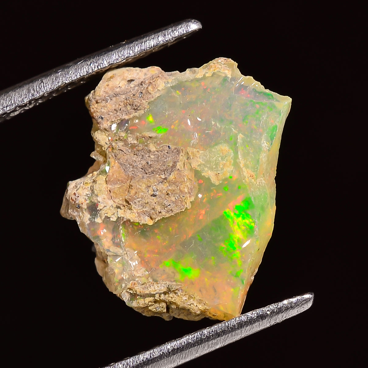 Amazing Top Grade Quality 100% Natural Welo Fire Ethiopian Opal Fancy Rough Loose Gemstone For Making Jewelry 13X11X5 MM 03.00 Cts. KR24-26 Sunkarton