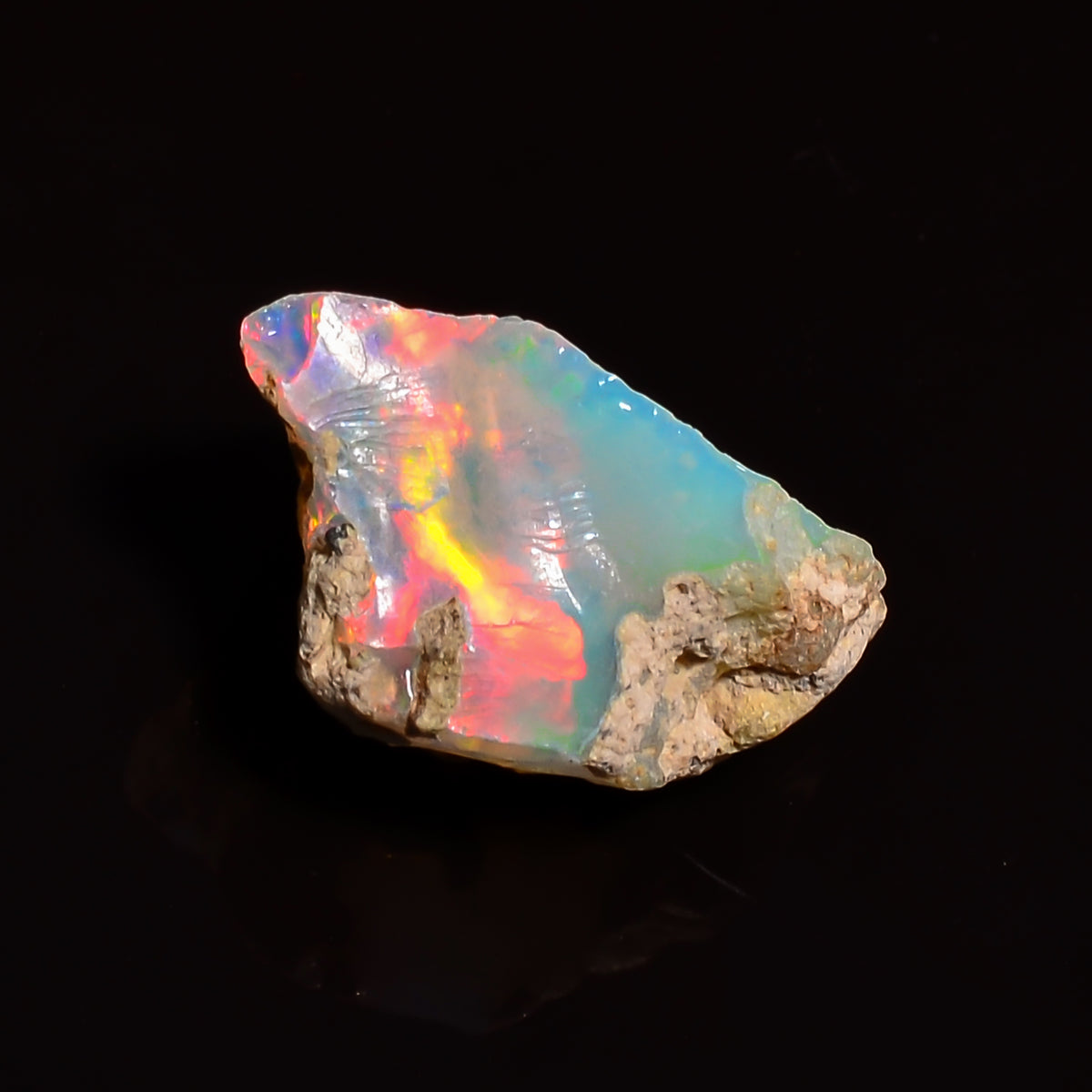 Awesome Top Grade Quality 100% Natural Welo Fire Ethiopian Opal Fancy Rough Loose Gemstone For Making Jewelry 16X10X8 MM 04.00 Cts. KR24-28 Sunkarton