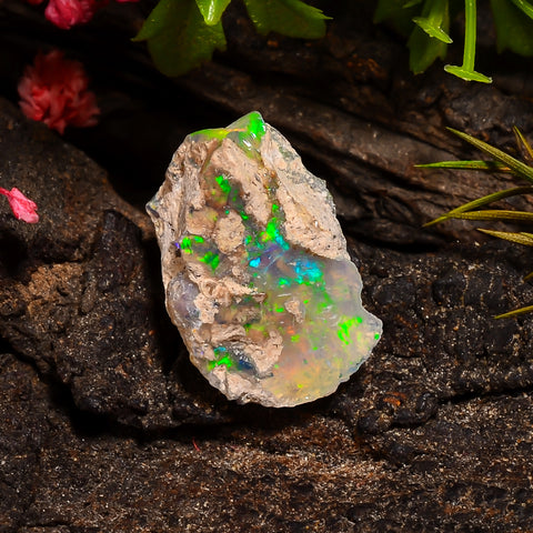 Dazzling Top Grade Quality 100% Natural Welo Fire Ethiopian Opal Rough Loose Gemstone For Making Jewelry 18X13X12 MM 10.00 Cts. KR24-31 Sunkarton