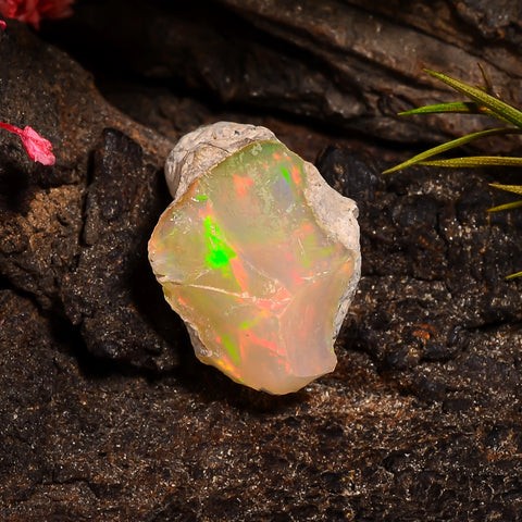 Excellent Top Grade Quality 100% Natural Welo Fire Ethiopian Opal Rough Loose Gemstone For Making Jewelry 18X13X9 MM 07.50 Cts. KR24-32 Sunkarton