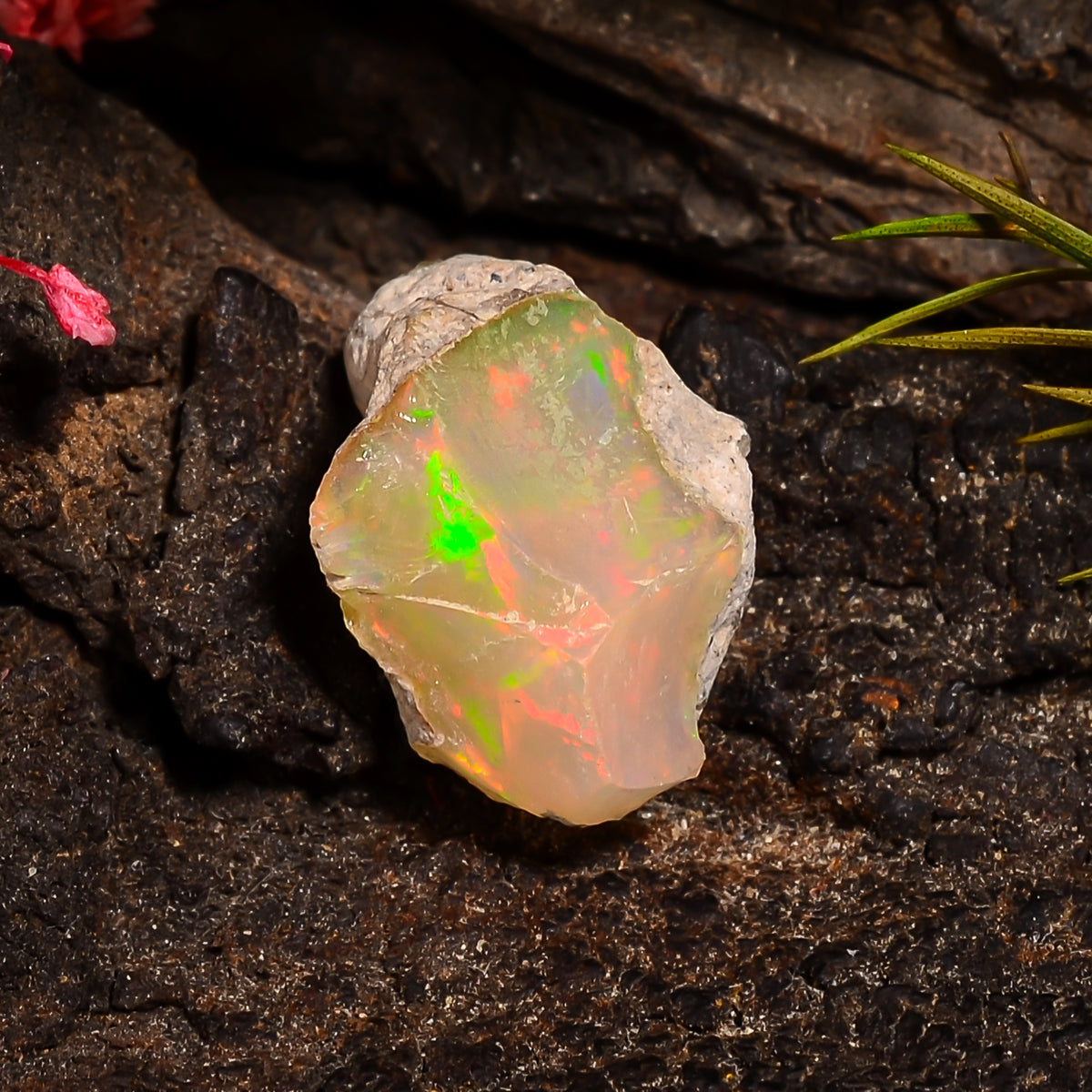 Excellent Top Grade Quality 100% Natural Welo Fire Ethiopian Opal Rough Loose Gemstone For Making Jewelry 18X13X9 MM 07.50 Cts. KR24-32 Sunkarton
