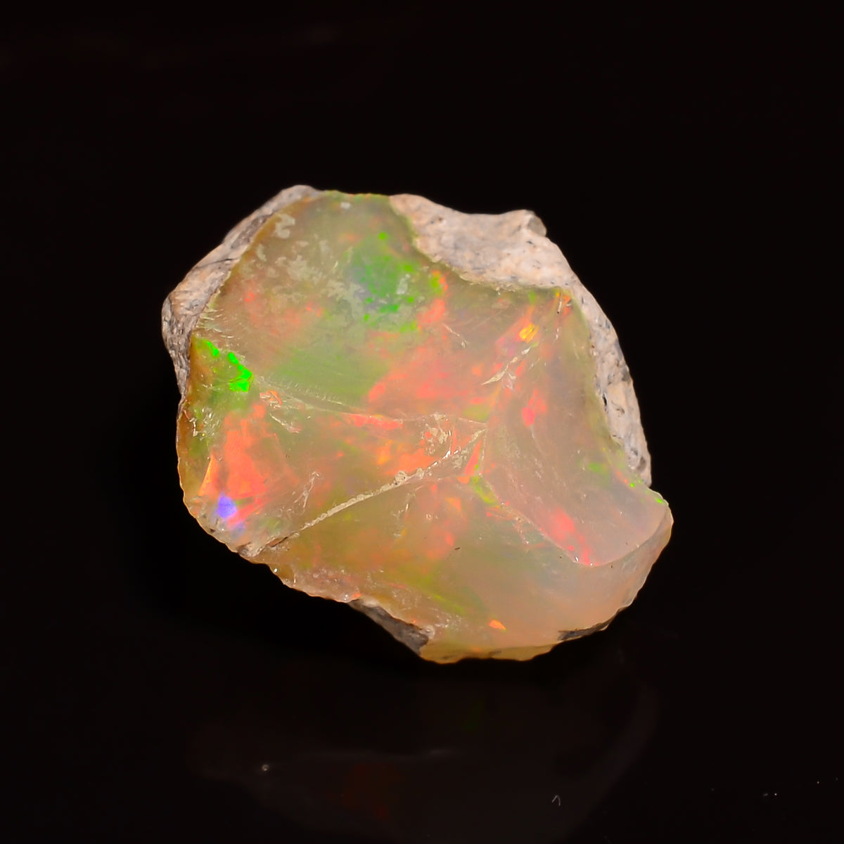 Excellent Top Grade Quality 100% Natural Welo Fire Ethiopian Opal Rough Loose Gemstone For Making Jewelry 18X13X9 MM 07.50 Cts. KR24-32 Sunkarton