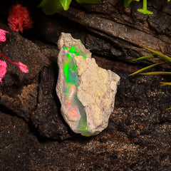 Exclusive Top Grade Quality 100% Natural Welo Fire Ethiopian Opal Rough Loose Gemstone For Making Jewelry 21X12X8 MM 05.50 Cts. KR24-33 Sunkarton