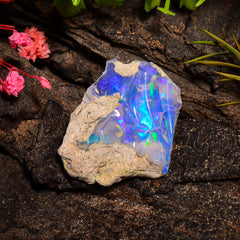 Fabulous Top Grade Quality 100% Natural Welo Fire Ethiopian Opal Fancy Rough Loose Gemstone For Making Jewelry 23X18X6 MM 08.00 Cts. KR24-35 Sunkarton