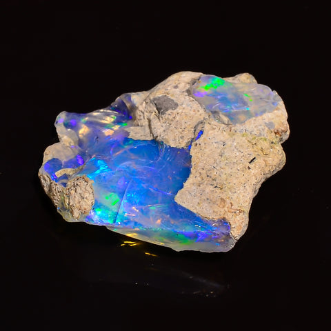 Fabulous Top Grade Quality 100% Natural Welo Fire Ethiopian Opal Fancy Rough Loose Gemstone For Making Jewelry 23X18X6 MM 08.00 Cts. KR24-35 Sunkarton