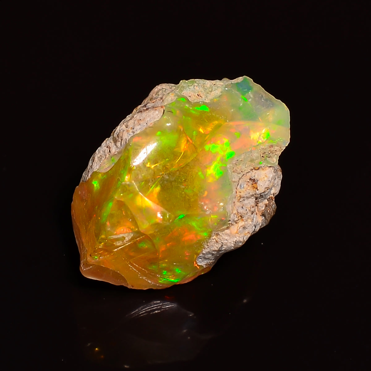 Immaculate Top Grade Quality 100% Natural Welo Fire Ethiopian Opal Rough Loose Gemstone For Making Jewelry 14X9X9 MM 04.00 Cts. KR24-38 Sunkarton