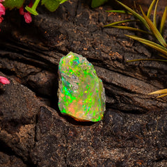 Awesome Top Grade Quality 100% Natural Welo Fire Ethiopian Opal Fancy Rough Loose Gemstone For Making Jewelry 15X10X8 MM 04.50 Cts. KR24-3 Sunkarton