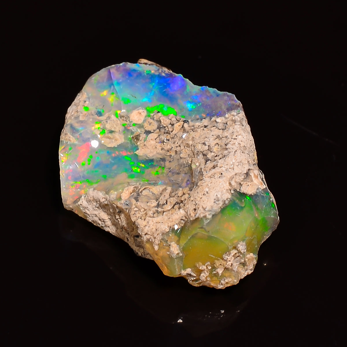 Mind Blowing Top Grade Quality 100% Natural Welo Fire Ethiopian Opal Rough Loose Gemstone For Making Jewelry 21X13X8 MM 08.00 Cts. KR24-41 Sunkarton