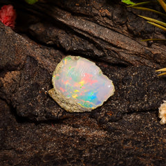 Superb Top Grade Quality 100% Natural Welo Fire Ethiopian Opal Fancy Rough Loose Gemstone For Making Jewelry 14X12X4 MM 02.50 Cts. KR24-44 Sunkarton