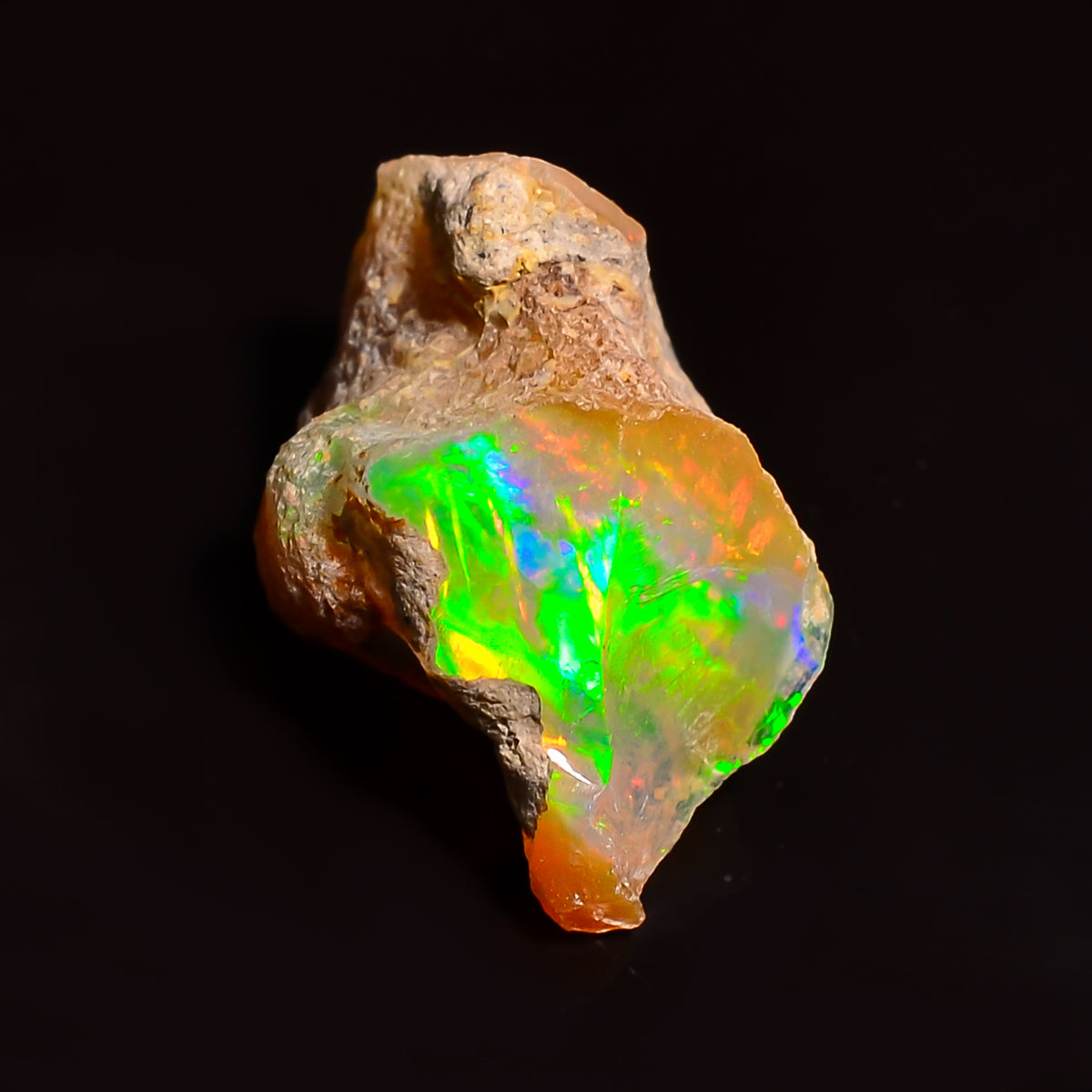 Supreme Top Grade Quality 100% Natural Welo Fire Ethiopian Opal Fancy Rough Loose Gemstone For Making Jewelry 15X10X8 MM 04.00 Cts. KR24-46 Sunkarton