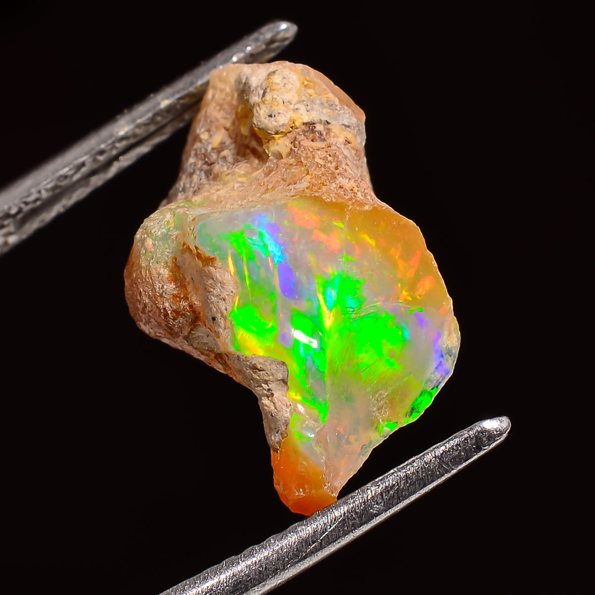 Supreme Top Grade Quality 100% Natural Welo Fire Ethiopian Opal Fancy Rough Loose Gemstone For Making Jewelry 15X10X8 MM 04.00 Cts. KR24-46 Sunkarton