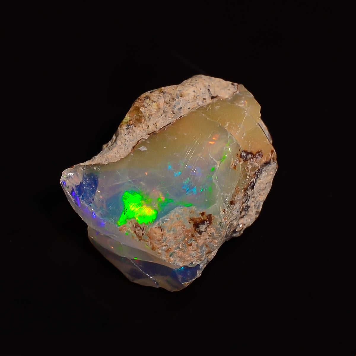 Unique Top Grade Quality 100% Natural Welo Fire Ethiopian Opal Fancy Rough Loose Gemstone For Making Jewelry 14X10X7 MM 04.00 Cts. KR24-49 Sunkarton