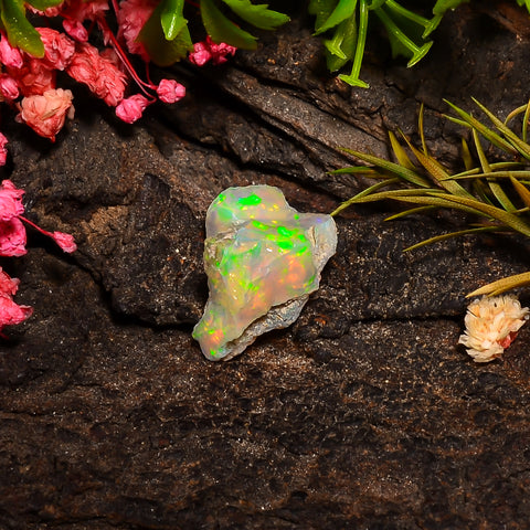 Attractive Top Grade Quality 100% Natural Welo Fire Ethiopian Opal Rough Loose Gemstone For Making Jewelry 18X13X12 MM 07.00 Cts. KR24-52 Sunkarton