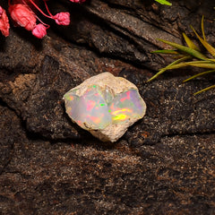 Awesome Top Grade Quality 100% Natural Welo Fire Ethiopian Opal Fancy Rough Loose Gemstone For Making Jewelry 14X12X8 MM 04.00 Cts. KR24-53 Sunkarton