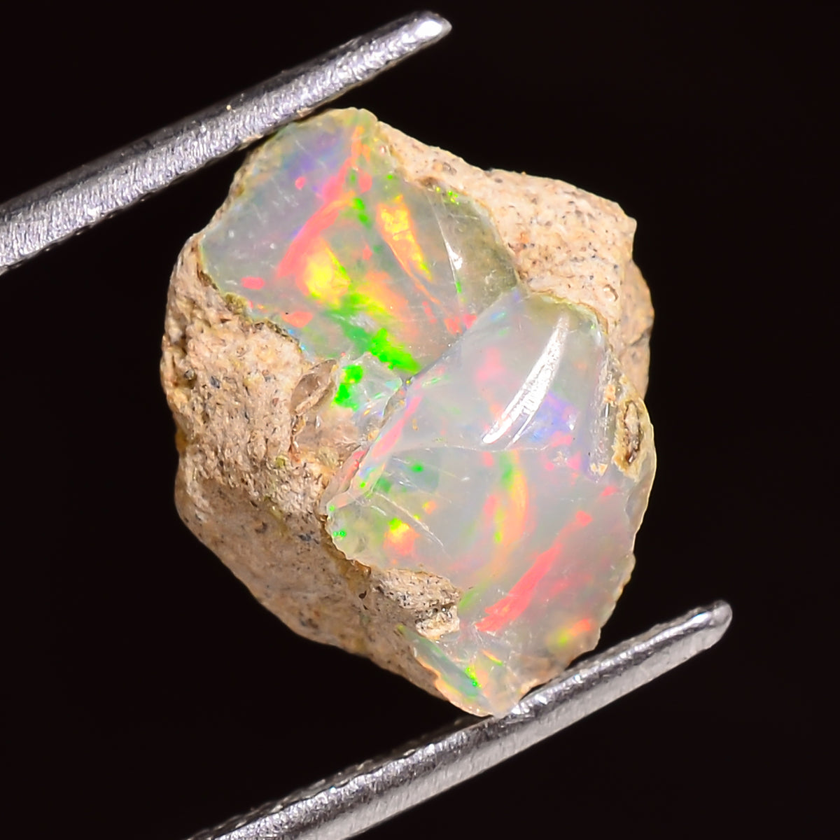Awesome Top Grade Quality 100% Natural Welo Fire Ethiopian Opal Fancy Rough Loose Gemstone For Making Jewelry 14X12X8 MM 04.00 Cts. KR24-53 Sunkarton