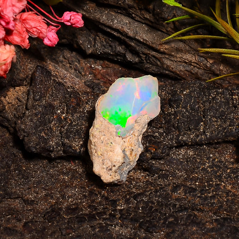 Dazzling Top Grade Quality 100% Natural Welo Fire Ethiopian Opal Fancy Rough Loose Gemstone For Making Jewelry 18X8X7 MM 05.00 Cts. KR24-56 Sunkarton