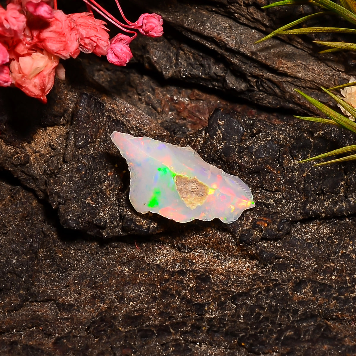 Fantastic Top Grade Quality 100% Natural Welo Fire Ethiopian Opal Fancy Rough Loose Gemstone For Making Jewelry 16X7X6 MM 02.00 Cts. KR24-61 Sunkarton