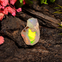 Gorgeous Top Grade Quality 100% Natural Welo Fire Ethiopian Opal Rough Loose Gemstone For Making Jewelry 20X13X10 MM 08.00 Cts. KR24-62 Sunkarton