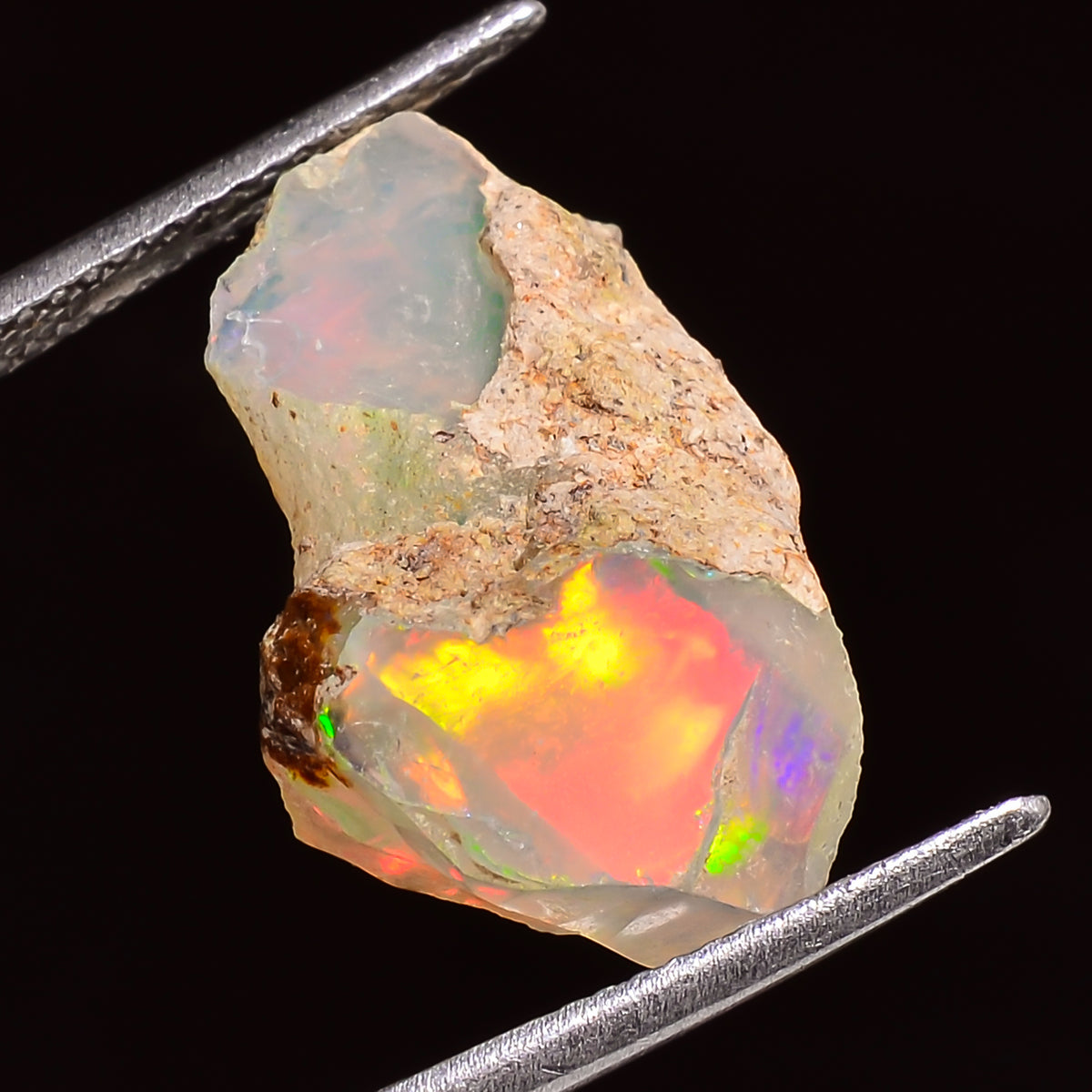 Gorgeous Top Grade Quality 100% Natural Welo Fire Ethiopian Opal Rough Loose Gemstone For Making Jewelry 20X13X10 MM 08.00 Cts. KR24-62 Sunkarton