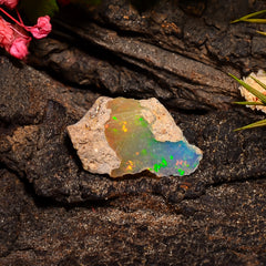 Incredible Top Grade Quality 100% Natural Welo Fire Ethiopian Opal Rough Loose Gemstone For Making Jewelry 19X11X5 MM 03.00 Cts. KR24-64 Sunkarton