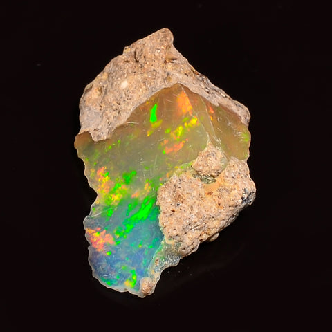 Incredible Top Grade Quality 100% Natural Welo Fire Ethiopian Opal Rough Loose Gemstone For Making Jewelry 19X11X5 MM 03.00 Cts. KR24-64 Sunkarton