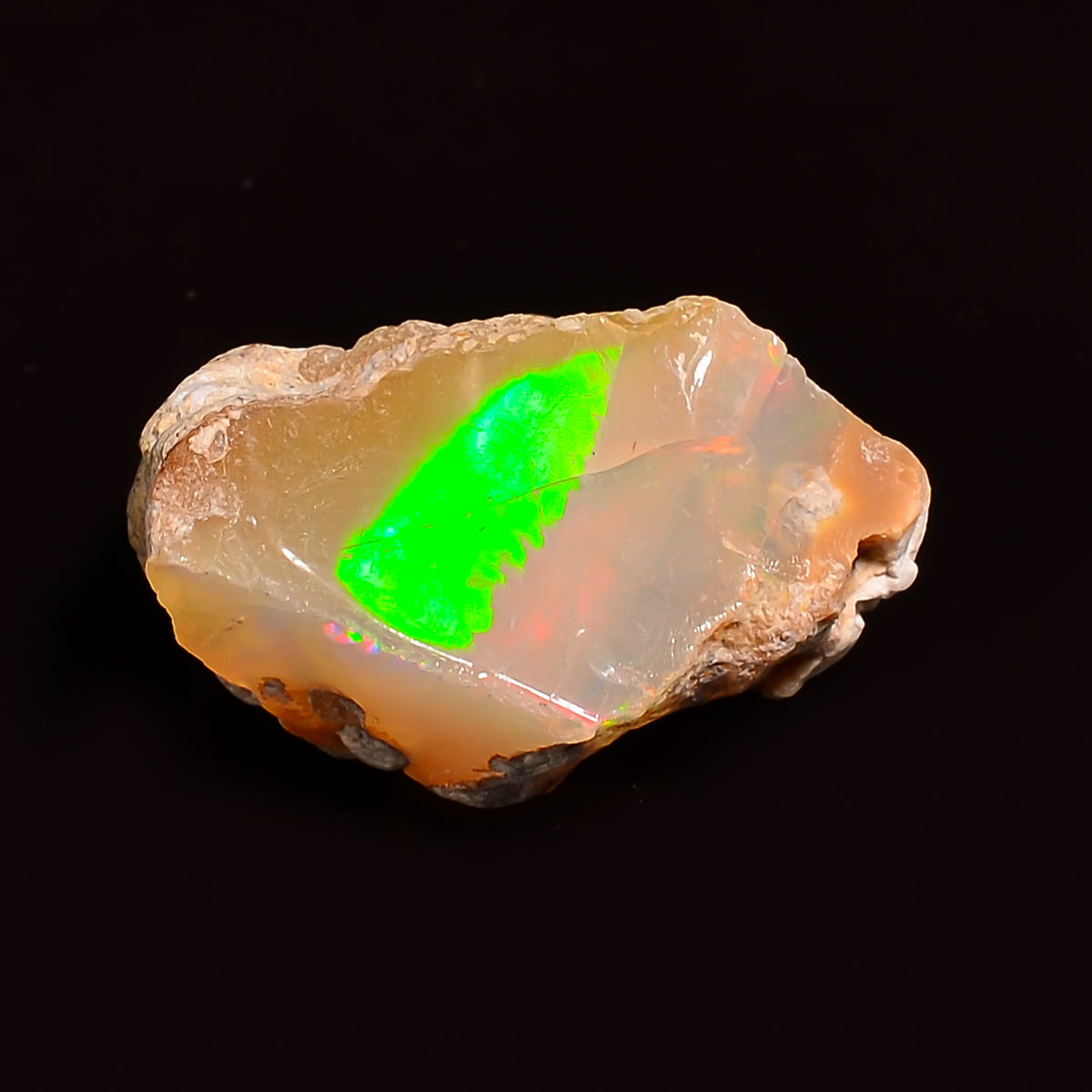 Marvellous Top Grade Quality 100% Natural Welo Fire Ethiopian Opal Rough Loose Gemstone For Making Jewelry 18X12X10 MM 07.00 Cts. KR24-65 Sunkarton