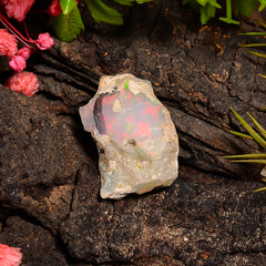 Outstanding Top Grade Quality 100% Natural Welo Fire Ethiopian Opal Rough Loose Gemstone For Making Jewelry 19X14X10 MM 09.50 Cts. KR24-67 Sunkarton