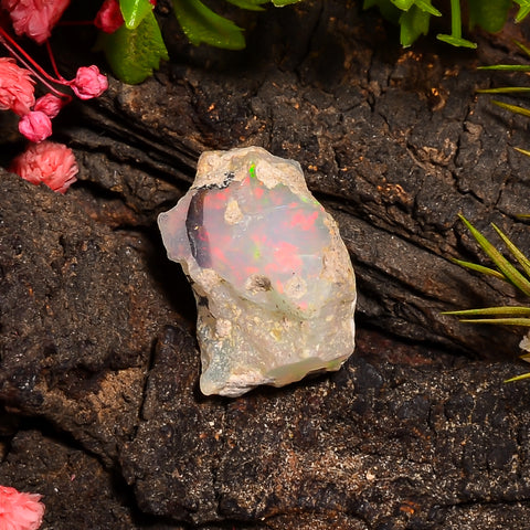 Outstanding Top Grade Quality 100% Natural Welo Fire Ethiopian Opal Rough Loose Gemstone For Making Jewelry 19X14X10 MM 09.50 Cts. KR24-67 Sunkarton