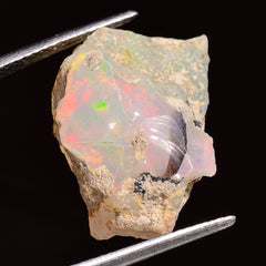 Outstanding Top Grade Quality 100% Natural Welo Fire Ethiopian Opal Rough Loose Gemstone For Making Jewelry 19X14X10 MM 09.50 Cts. KR24-67 Sunkarton