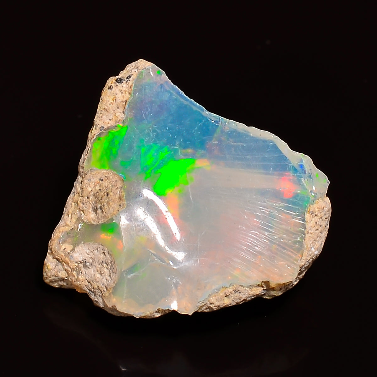 Superb Top Grade Quality 100% Natural Welo Fire Ethiopian Opal Fancy Rough Loose Gemstone For Making Jewelry 14X13X8 MM 04.00 Cts. KR24-69 Sunkarton