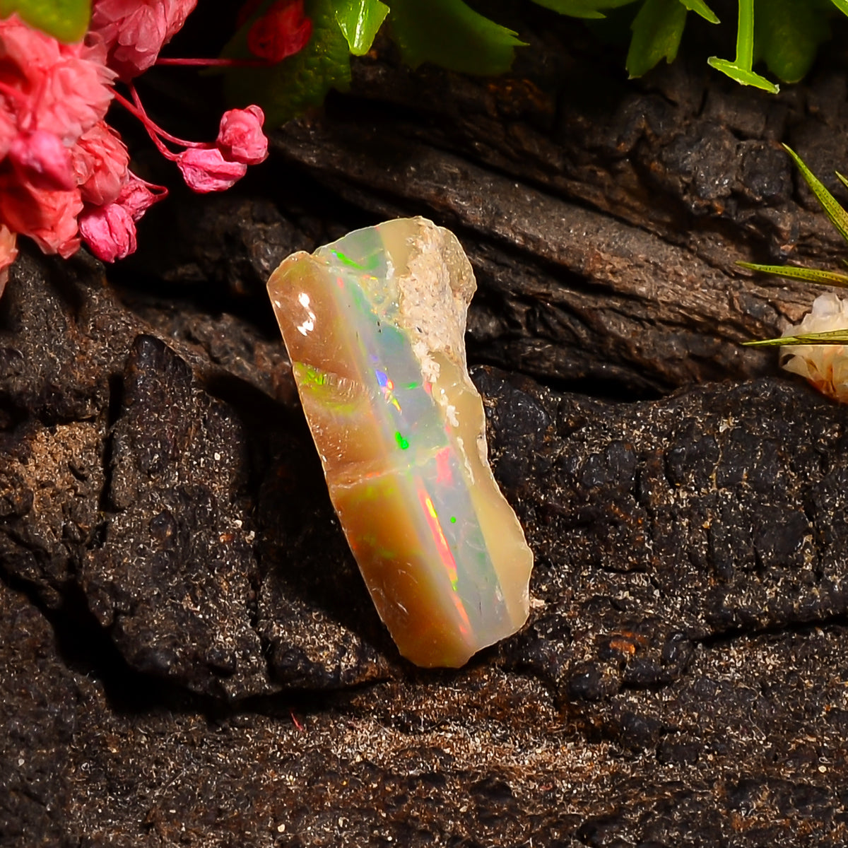 Stunning Top Grade Quality 100% Natural Welo Fire Ethiopian Opal Fancy Rough Loose Gemstone For Making Jewelry 16X11X8 MM 05.50 Cts. KR24-70 Sunkarton