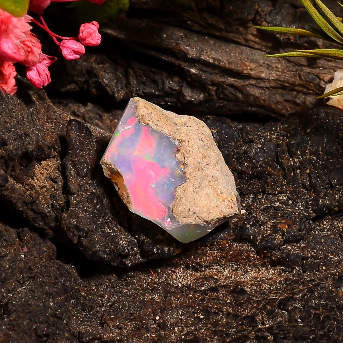 Terrific Top Grade Quality 100% Natural Welo Fire Ethiopian Opal Fancy Rough Loose Gemstone For Making Jewelry 15X12X8 MM 05.00 Cts. KR24-73 Sunkarton