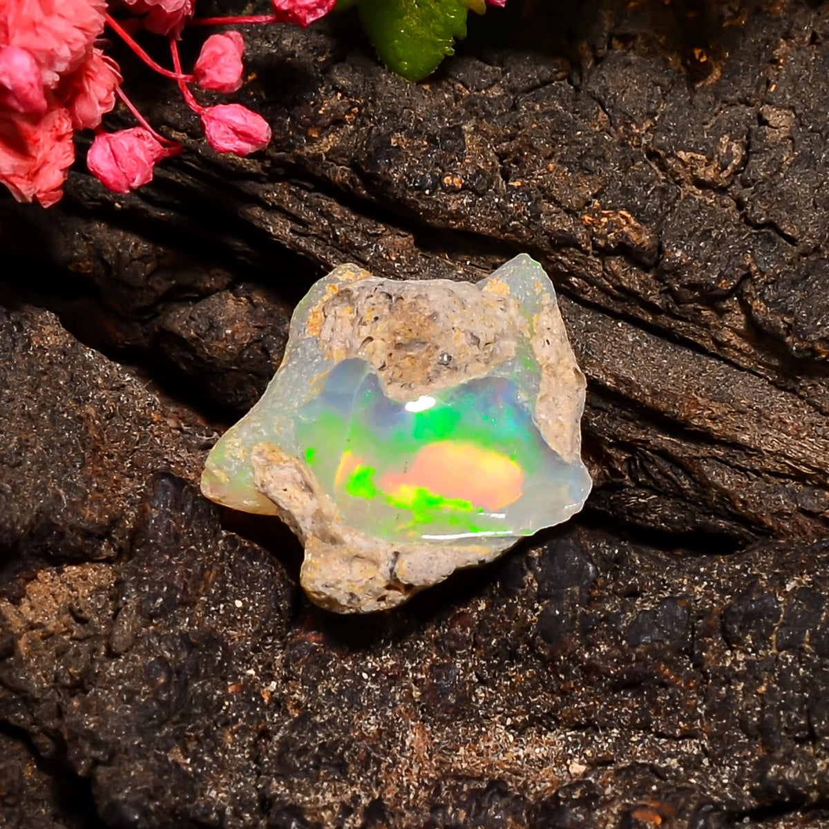 Wonderful Top Grade Quality 100% Natural Welo Fire Ethiopian Opal Rough Loose Gemstone For Making Jewelry 16X15X11 MM 07.00 Cts. KR24-75 Sunkarton