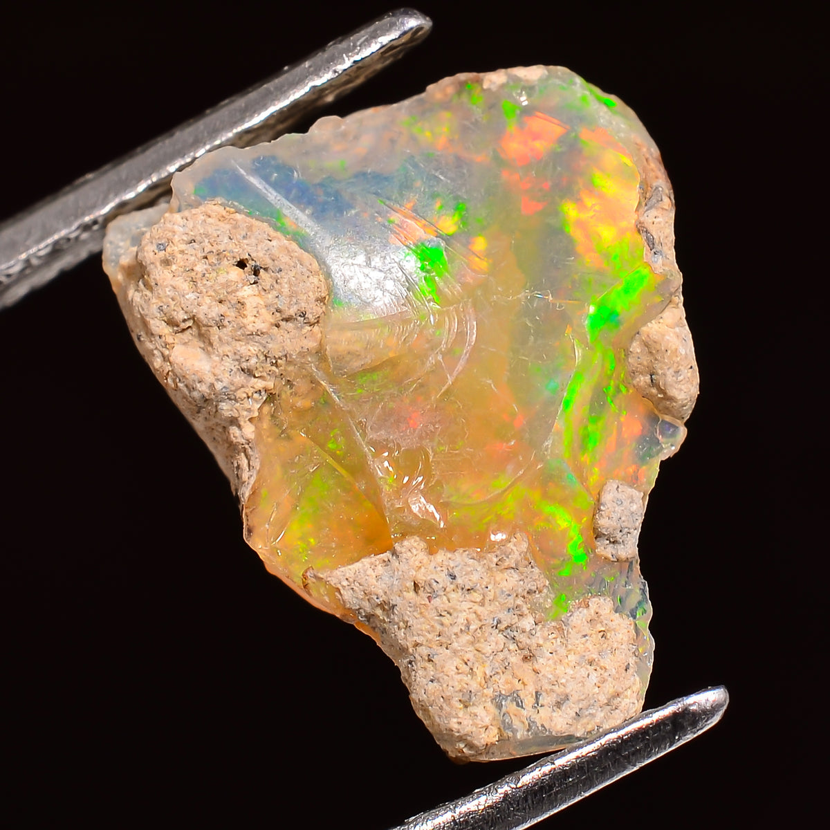 Amazing Top Grade Quality 100% Natural Welo Fire Ethiopian Opal Fancy Rough Loose Gemstone For Making Jewelry 15X12X6 MM 03.50 Cts. KR24-76 Sunkarton