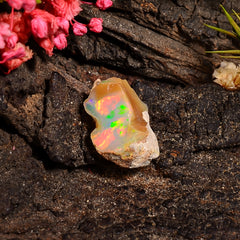 Attractive Top Grade Quality 100% Natural Welo Fire Ethiopian Opal Rough Loose Gemstone For Making Jewelry 15X11X8 MM 04.00 Cts. KR24-77 Sunkarton
