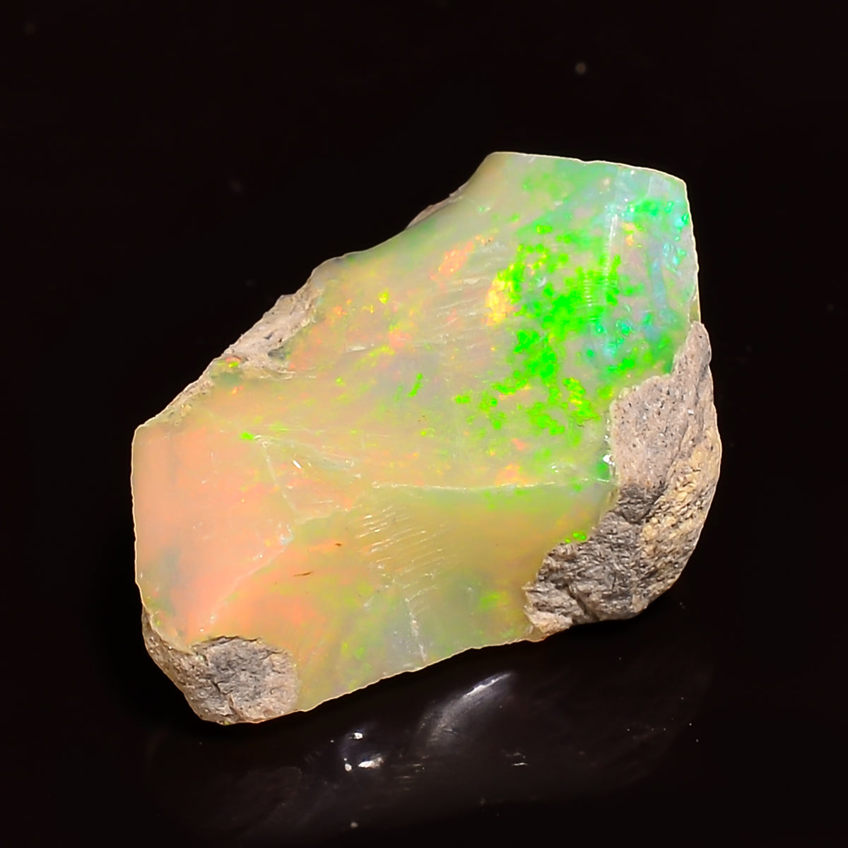 Classic Top Grade Quality 100% Natural Welo Fire Ethiopian Opal Fancy Rough Loose Gemstone For Making Jewelry 15X10X7 MM 04.00 Cts. KR24-80 Sunkarton