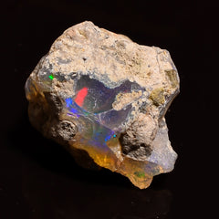 Dazzling Top Grade Quality 100% Natural Welo Fire Ethiopian Opal Rough Loose Gemstone For Making Jewelry 16X11X10 MM 05.50 Cts. KR24-81 Sunkarton