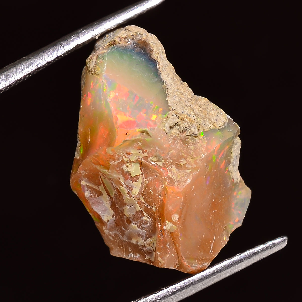 Excellent Top Grade Quality 100% Natural Welo Fire Ethiopian Opal Rough Loose Gemstone For Making Jewelry 19X13X10 MM 07.00 Cts. KR24-82 Sunkarton