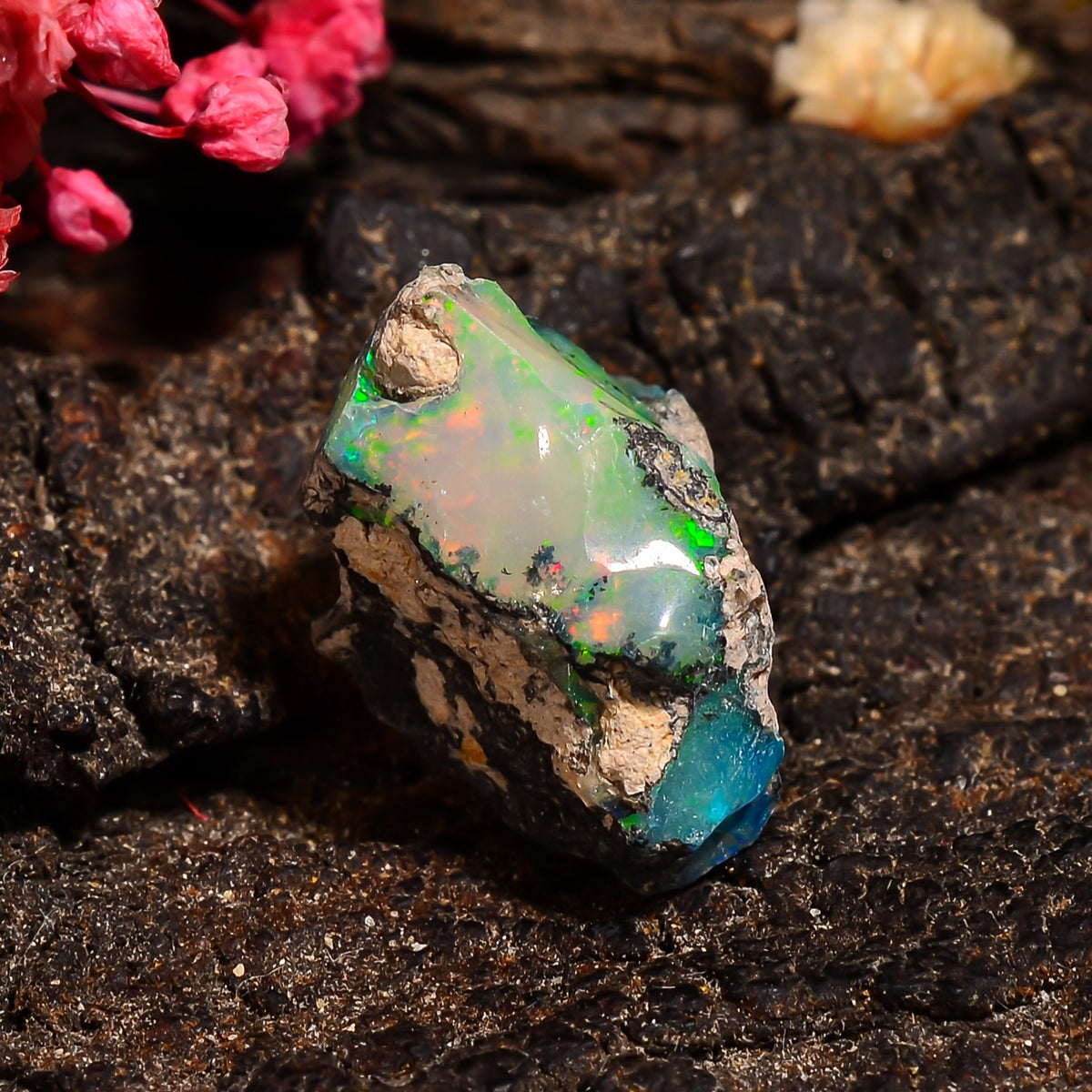 Exclusive Top Grade Quality 100% Natural Welo Fire Ethiopian Opal Rough Loose Gemstone For Making Jewelry 15X11X10 MM 04.50 Cts. KR24-83 Sunkarton