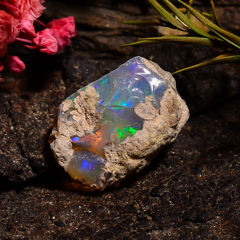 Fantastic Top Grade Quality 100% Natural Welo Fire Ethiopian Opal Rough Loose Gemstone For Making Jewelry 17X12X11 MM 07.50 Cts. KR24-86 Sunkarton