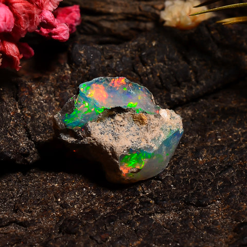 Gorgeous Top Grade Quality 100% Natural Welo Fire Ethiopian Opal Rough Loose Gemstone For Making Jewelry 15X10X10 MM 05.00 Cts. KR24-87 Sunkarton