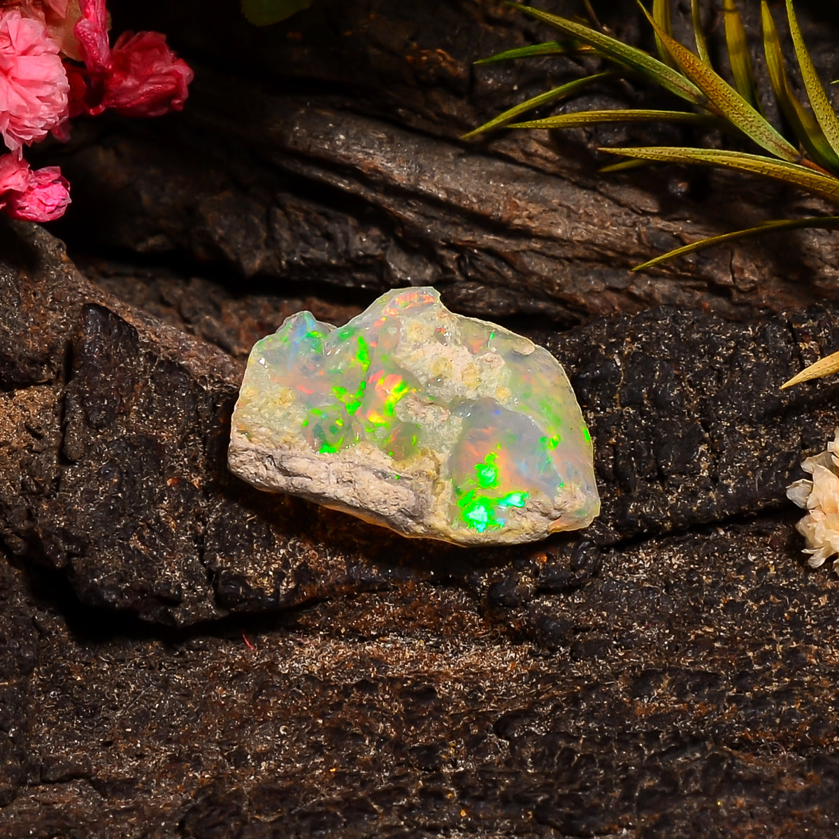 Exclusive Top Grade Quality 100% Natural Welo Fire Ethiopian Opal Fancy Rough Loose Gemstone For Making Jewelry 16X11X7 MM 04.50 Cts. KR24-8 Sunkarton