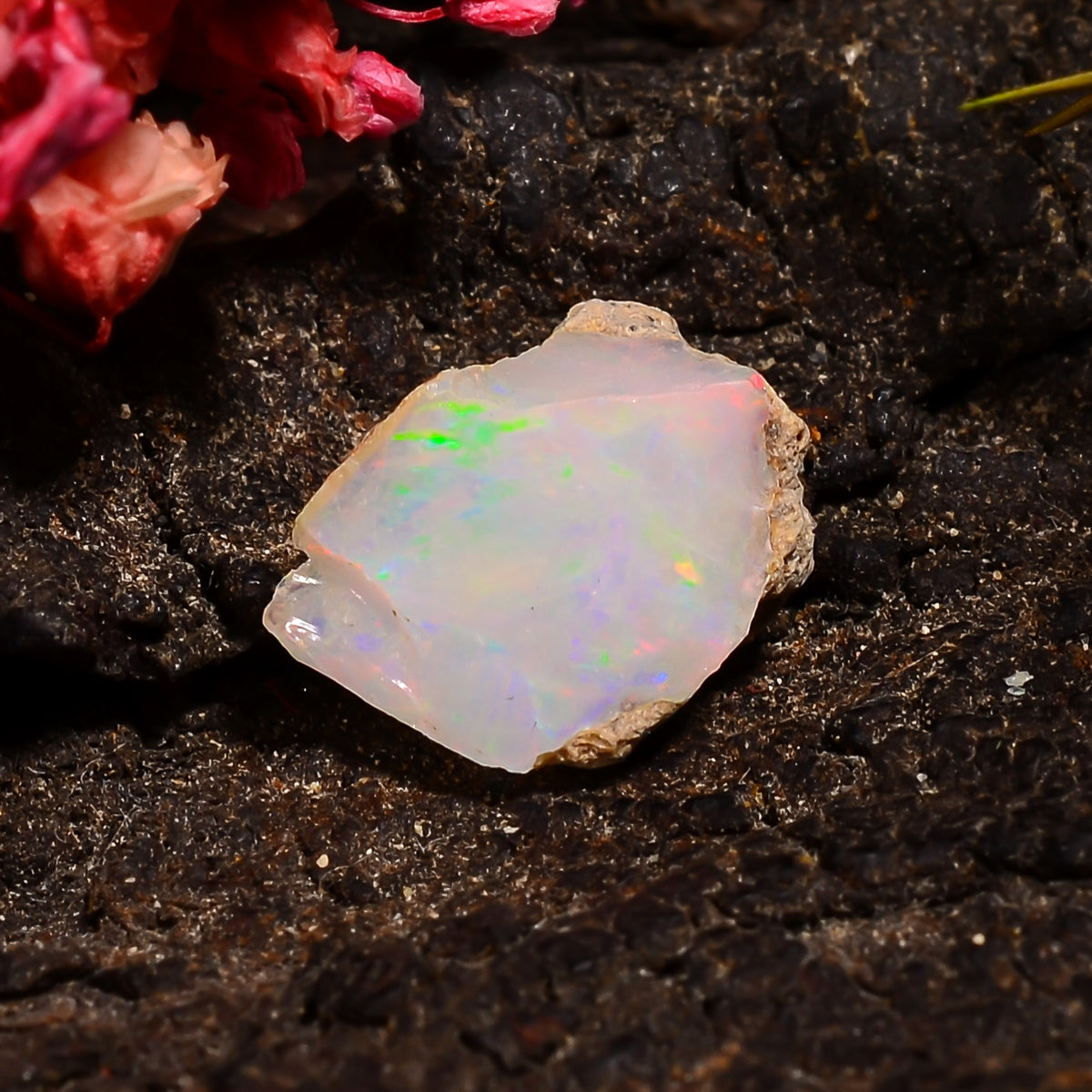 Outstanding Top Grade Quality 100% Natural Welo Fire Ethiopian Opal Rough Loose Gemstone For Making Jewelry 12X9X6 MM 02.50 Cts. KR24-92 Sunkarton