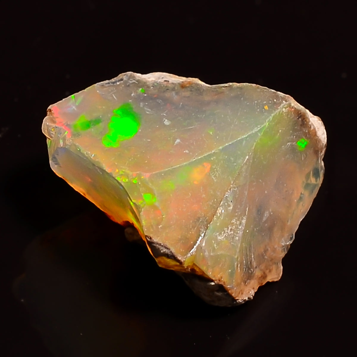 Superb Top Grade Quality 100% Natural Welo Fire Ethiopian Opal Fancy Rough Loose Gemstone For Making Jewelry 11X9X7 MM 02.50 Cts. KR24-94 Sunkarton
