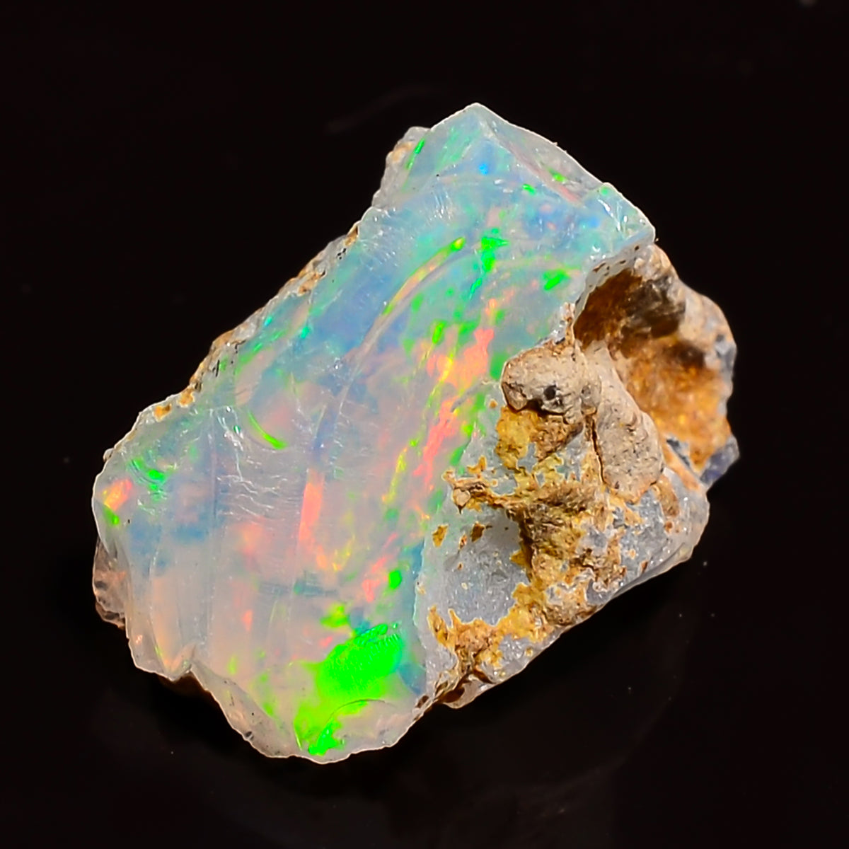 Stunning Top Grade Quality 100% Natural Welo Fire Ethiopian Opal Fancy Rough Loose Gemstone For Making Jewelry 13X9X8 MM 03.00 Cts. KR24-95 Sunkarton