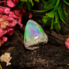 Wonderful Top Grade Quality 100% Natural Welo Fire Ethiopian Opal Rough Loose Gemstone For Making Jewelry 16X13X12 MM 08.50 Cts. KR25-100 Sunkarton