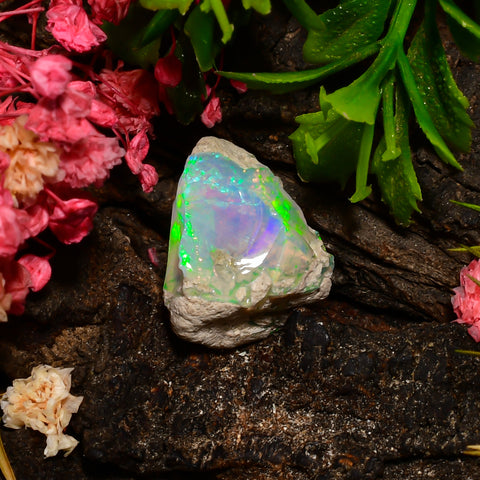 Wonderful Top Grade Quality 100% Natural Welo Fire Ethiopian Opal Rough Loose Gemstone For Making Jewelry 16X13X12 MM 08.50 Cts. KR25-100 Sunkarton