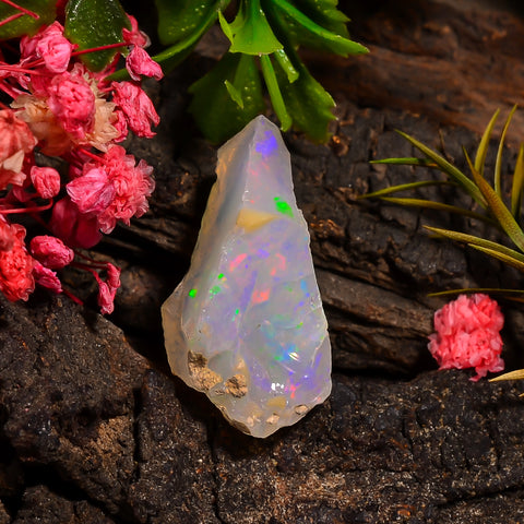 Fantastic Top Grade Quality 100% Natural Welo Fire Ethiopian Opal Rough Loose Gemstone For Making Jewelry 24X11X11 MM 09.50 Cts. KR25-11 Sunkarton